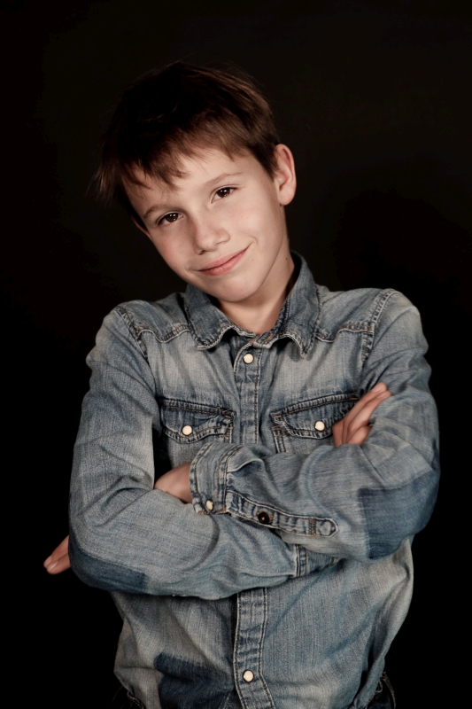 portrait d'enfant, photo en studio