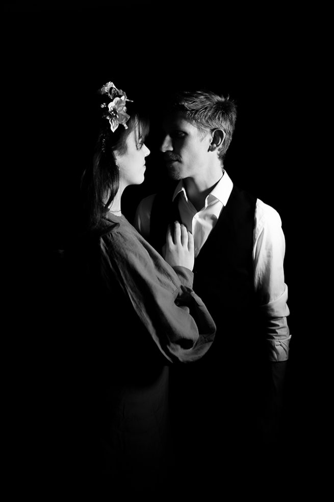 portrait de couple en studio à Grenoble